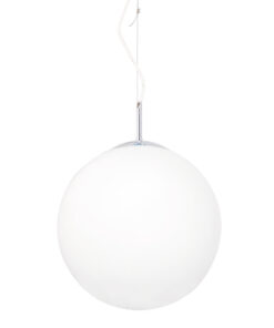 Κρεμαστό Φωτιστικό 1ΧΕ27 Ø300 Σφαιρικό Λευκό Γυαλί ACA DECOR – V2010C300