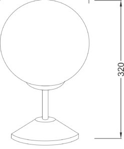Πορτατίφ 1ΧΕ14 Σφαιρικό Λευκό Γυαλί ACA DECOR – V2112T