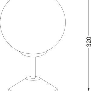 Πορτατίφ 1ΧΕ14 Σφαιρικό Λευκό Γυαλί ACA DECOR – V2112T