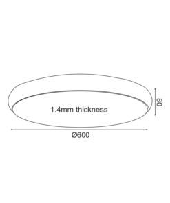 ΟΡΟΦΗΣ ΦΩΤΙΣΤΙΚΟ LED 54W 4320LM 3000K ΜΑΥΡΟ ΜΕΤ/ΚΟ D60XH8CM KALLISTA ACA DECOR – V27LEDC60BK