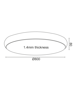 ΟΡΟΦΗΣ ΦΩΤΙΣΤΙΚΟ LED 70W 5600LM 3000K ΜΑΥΡΟ ΜΕΤ/ΚΟ D80XH8CM KALLISTA ACA DECOR – V27LEDC80BK