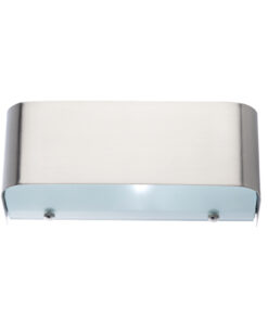 Απλίκα Φωτιστικό Τοίχου 1XG9 Μεταλλικό Νίκελ με Γυαλί ACA DECOR – V280071W