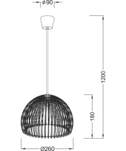 Κρεμαστό Φωτιστικό 1ΧE27 Ακρυλικό Κόκκινο ACA DECOR – V286531P28RD