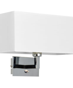 Απλίκα 1xE27 με Λευκό Υφασμάτινο Αμπαζούρ ACA DECOR – V29232WWC