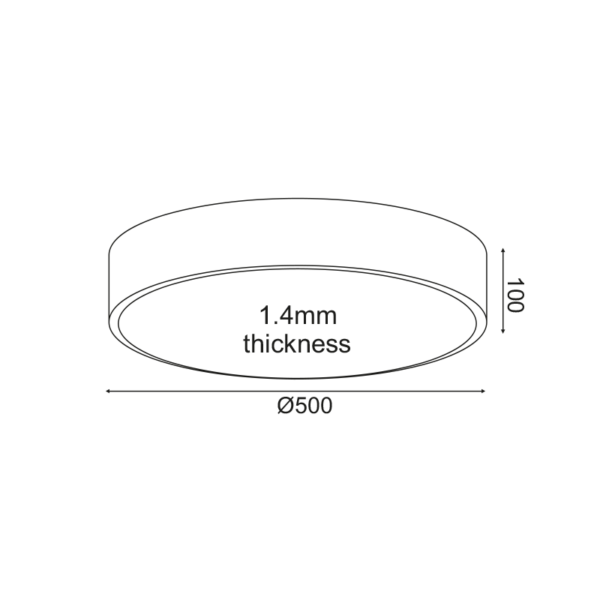 ΟΡΟΦΗΣ ΦΩΤΙΣΤΙΚΟ LED 50W 4000LM 3000K ΜΑΥΡΟ ΜΕΤ/ΚΟ D50XH10CM OPTIMUS ACA DECOR – V29LEDC50BK
