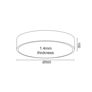 ΟΡΟΦΗΣ ΦΩΤΙΣΤΙΚΟ LED 60W 4800LM 3000K ΜΑΥΡΟ ΜΕΤ/ΚΟ D75XH10CM OPTIMUS ACA DECOR – V29LEDC75BK