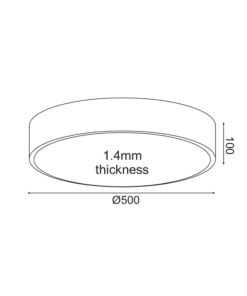 ΟΡΟΦΗΣ ΦΩΤΙΣΤΙΚΟ LED 100W 8000LM 3000K ΜΑΥΡΟ ΜΕΤ/ΚΟ D100XH10CM OPTIMUS ACA DECOR – V29LEDC100BK