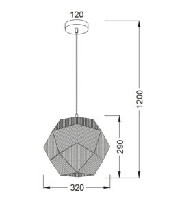 Κρεμαστό Φωτιστικό 1XE27 Μεταλλικό Χρώμιο Ανοξείδωτο Διάτρητο ACA DECOR – V35029CH