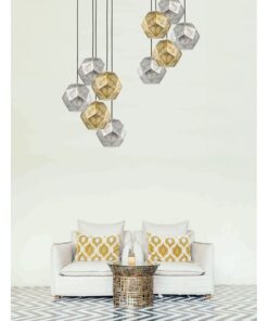 Κρεμαστό Φωτιστικό 1XE27 Μεταλλικό Χρώμιο Ανοξείδωτο Διάτρητο ACA DECOR – V35029CH