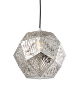 Κρεμαστό Φωτιστικό 1XE27 Μεταλλικό Χρώμιο Ανοξείδωτο Διάτρητο ACA DECOR – V35029CH