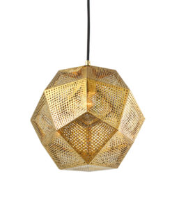 Κρεμαστό Φωτιστικό 1XE27 Μεταλλικό Χρυσό Ανοξείδωτο Διάτρητο ACA DECOR – V35029GO