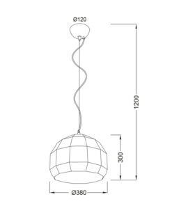 Κρεμαστό Φωτιστικό 1ΧΕ27 Μαύρο+Χρυσό ACA DECOR – V35077BG