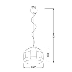 Κρεμαστό Φωτιστικό 1ΧΕ27  Μαύρο+Χρυσό ACA DECOR  – V35077BG