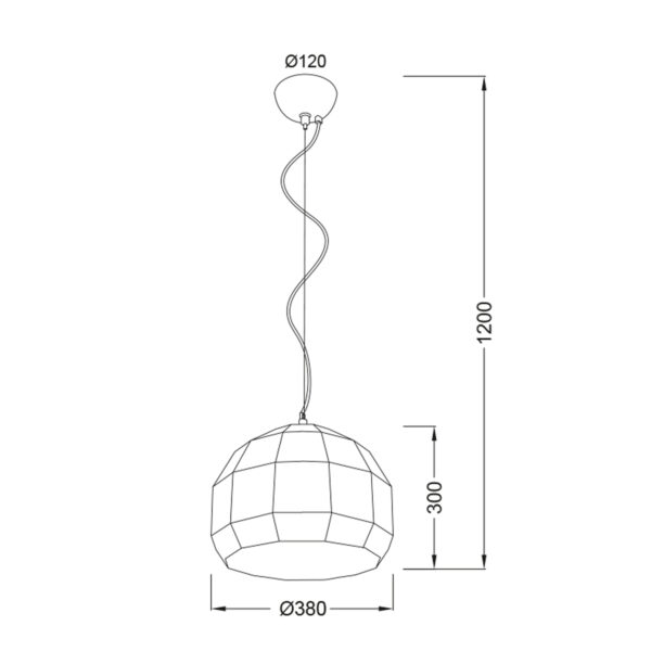 Κρεμαστό Φωτιστικό 1ΧΕ27  Μαύρο+Χρυσό ACA DECOR  – V35077BG