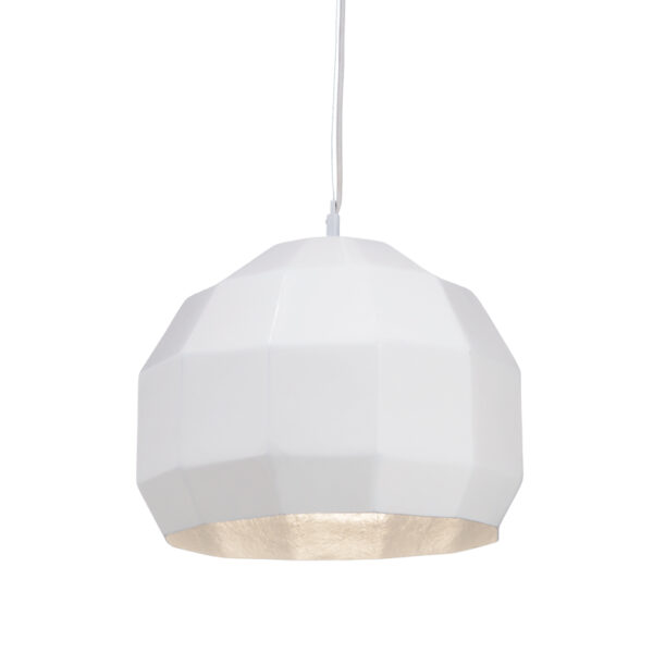 Κρεμαστό Φωτιστικό 1ΧΕ27 Λευκό +Ασημί  ACA DECOR  – V35077WS