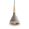 Κρεμαστό Φωτιστικό 1ΧΕ27 Τσιμέντο + Ξύλο Φ175 ACA DECOR   – V35142
