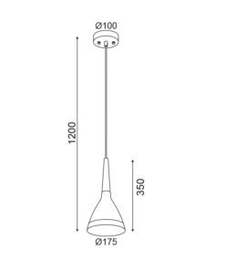 Κρεμαστό Φωτιστικό 1ΧΕ27 Τσιμέντο + Ξύλο Φ175 ACA DECOR – V35142
