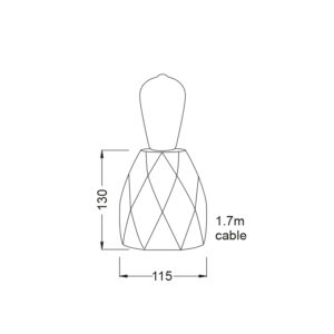 Πορτατίφ 1ΧΕ27 ΤΣΙΜΕΝΤΟ ΠΟΛΥΓΩΝΙΚΟ Φ115 ACA DECOR  – V35151