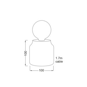 Πορτατίφ 1ΧΕ27 Τσιμέντο ACA DECOR  – V35152