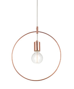 Κρεμαστό Φωτιστικό 1ΧΕ27 Μεταλλικό Χάλκινο Κύκλος Φ350 ACA DECOR – V35181CP