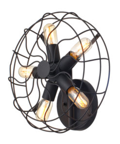 Φωτιστικό Τοίχου Απλίκα 5xΕ27 Μεταλλική Μαύρη Φ410 ACA DECOR – V352715W