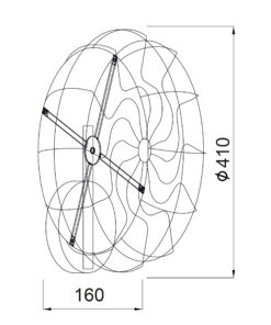Φωτιστικό Τοίχου Απλίκα 5xΕ27 Μεταλλική Μαύρη Φ410 ACA DECOR – V352715W