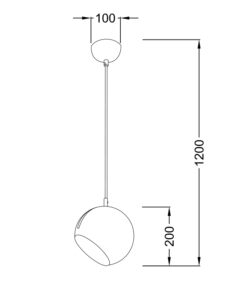 Κρεμαστό Φωτιστικό 1xΕ27 Μεταλλικό Μαύρο Φ200 ACA DECOR – V36037BK