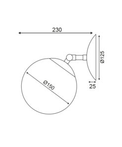 Επιτοίχιο Φωτιστικό 1ΧΕ27 Μεταλλικό Ορείχαλκος +Οπαλ Γυαλί ACA DECOR – V360501W