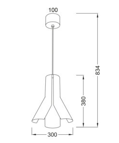 Κρεμαστό Φωτιστικό 1ΧΕ27 Μεταλλικό Γκρι+Παλ Ροζ Φ300 ACA DECOR – V36117GP