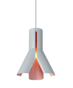 Κρεμαστό Φωτιστικό 1ΧΕ27 Μεταλλικό Γκρι+Παλ Ροζ Φ300 ACA DECOR – V36117GP