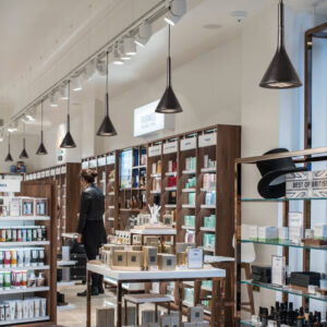 Κρεμαστό Φωτιστικό 1ΧΕ14 Τσιμέντο Μαύρο+Μαύρο Ξύλο Φ175 ACA DECOR – V36174BK