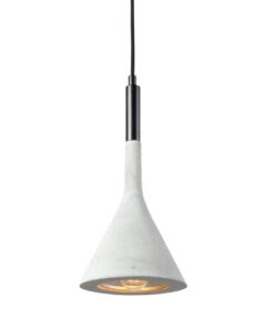 Κρεμαστό Φωτιστικό 1ΧΕ14 Τσιμέντο+Μαύρο Ξύλο Φ175 ACA DECOR – V36174CE