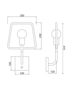 Επιτοίχιο Φωτιστικό 1ΧΕ27 Μαύρο Μεταλλικό ACA DECOR – V362491WB