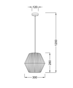 Κρεμαστό Φωτιστικό 1ΧΕ27 Σχοινί Λευκό Φ300 ACA DECOR – V36319