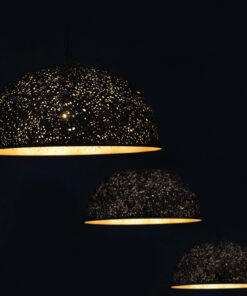 Κρεμαστό Φωτιστικό 1ΧΕ27 Μεταλλικό Μαύρο & Ορείχαλκος ACA DECOR – V363381PBG