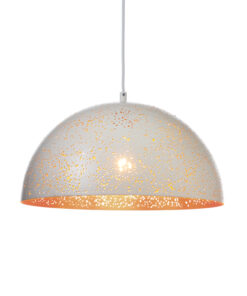 Κρεμαστό Φωτιστικό 1ΧΕ27 Μεταλλικό Λευκό Ορείχαλκος ACA DECOR – V363381PWG