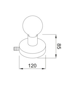 Επιτοίχιο Φωτιστικό 1ΧΕ27 Μεταλλικό Λευκό + Ορείχαλκος Φ120 ACA DECOR – V36382WP