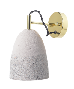 ACA DECOR – Επίτοιχο Φωτιστικό 1ΧΕ27 Γκρι Πηλός + Ορείχαλκο Μέταλλο 22,5Χ14Χ26cm