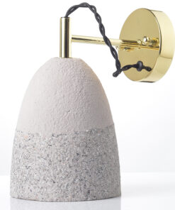 ACA DECOR   – Επίτοιχο Φωτιστικό 1ΧΕ27 Γκρι Πηλός + Ορείχαλκο Μέταλλο 22,5Χ14Χ26cm