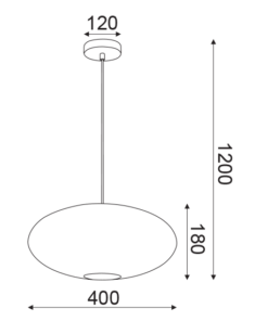 ACA DECOR  – Κρεμαστό 1ΧΕ27 Ορείχαλκο Μέταλλο Φ40ΧΗ120cm