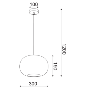 ACA DECOR   – Κρεμαστό 1ΧΕ27 Ασημί Μέταλλο Φ30ΧΗ120cm