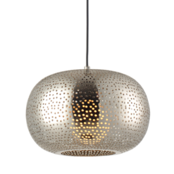 ACA DECOR – Κρεμαστό 1ΧΕ27 Ασημί Μέταλλο Φ30ΧΗ120cm