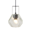ACA DECOR   – Κρεμαστό Φωτιστικό 1ΧΕ27 Γυαλί Διάφανο + Μαύρο Ματ Μέταλλο Φ18ΧΗ120cm