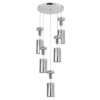 ACA DECOR  – Κρεμαστό Φωτιστικό 5ΧΕ27 Χρώμιο Γυαλί + Μέταλλο Φ37ΧΗ180cm