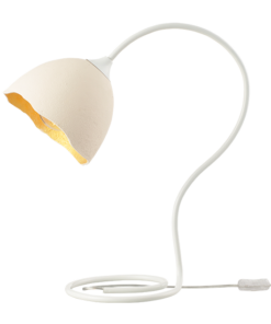 ACA DECOR – Επιτραπέζιο Φωτιστικό1ΧΕ27 Λευκό/Χρυσό Πηλός 43Χ50Χ20cm