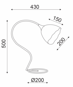 ACA DECOR   – Επιτραπέζιο Φωτιστικό1ΧΕ27 Λευκό/Χρυσό Πηλός 43Χ50Χ20cm
