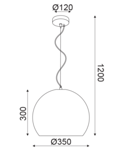 ACA DECOR   – Κρεμαστό Φωτιστικό 1ΧΕ27 Καφέ Πηλός Φ35 V372351PBN
