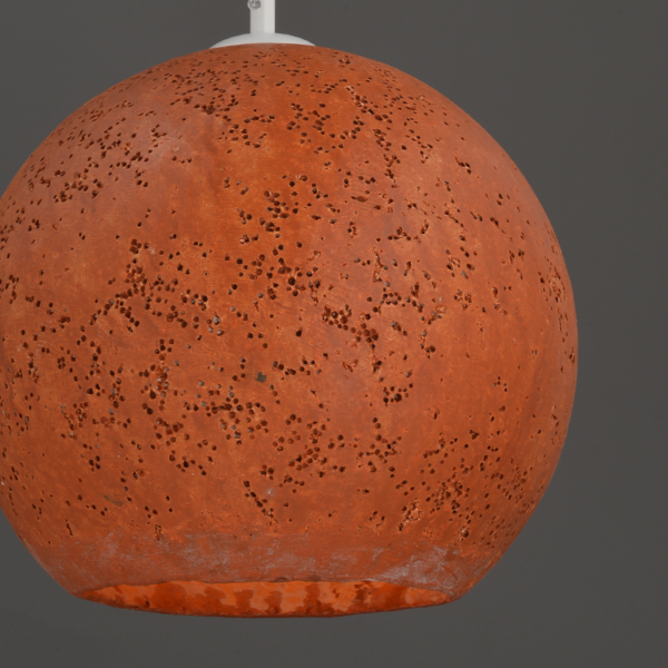 ACA DECOR   – Κρεμαστό Φωτιστικό 1ΧΕ27 Κεραμιδί Πηλός Φ35ΧΗ120cm
