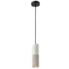 ACA DECOR   – Κρεμαστό Φωτιστικό 1XGU10 Γκρι Πηλός + Μεταλλικό Λευκό  Φ10ΧΗ120cm