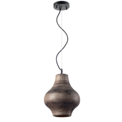 ACA DECOR – Κρεμαστό Φωτιστικό 1ΧΕ27 Καφέ Πηλός Φ25ΧΗ120cm